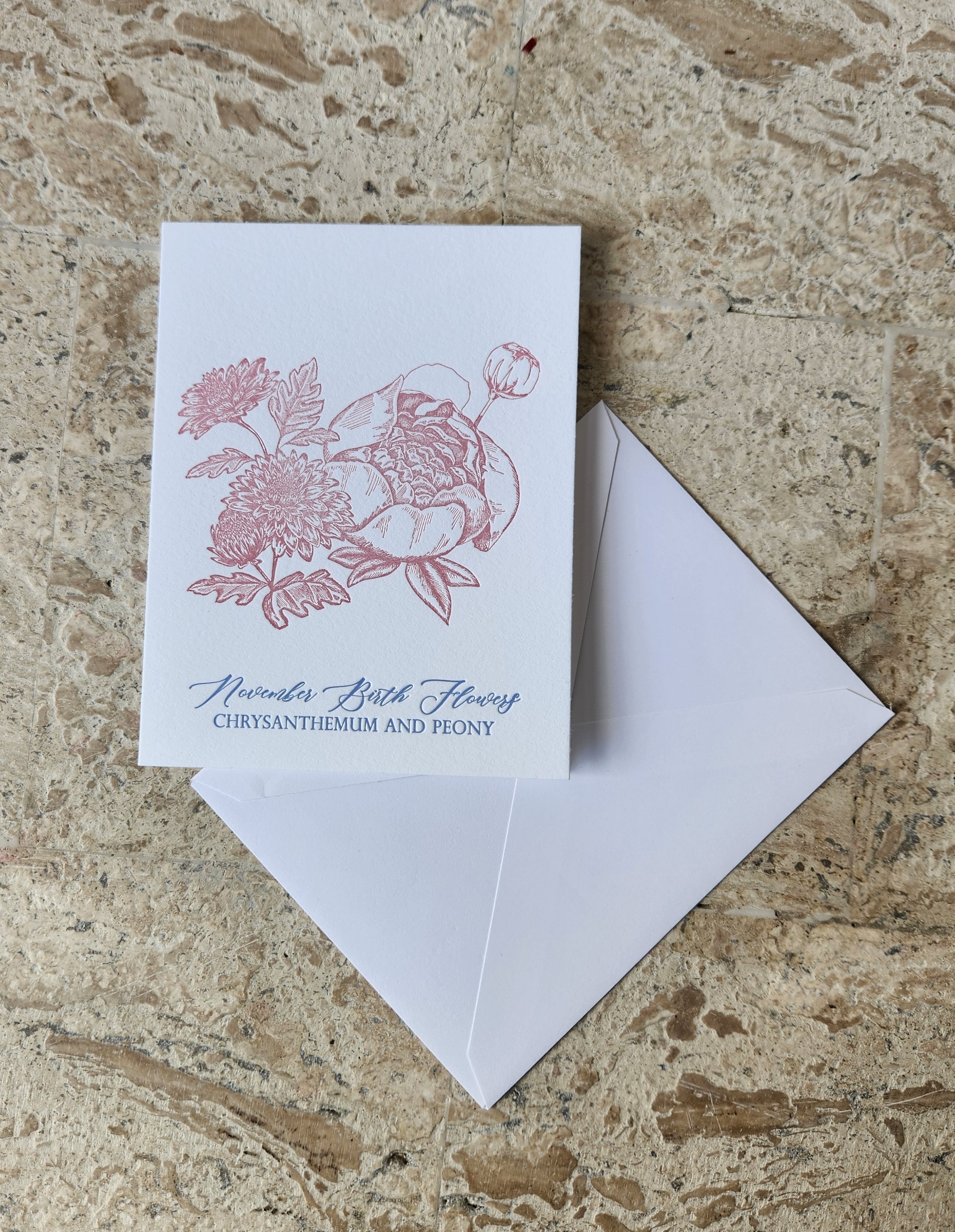 November Birth Flower Card